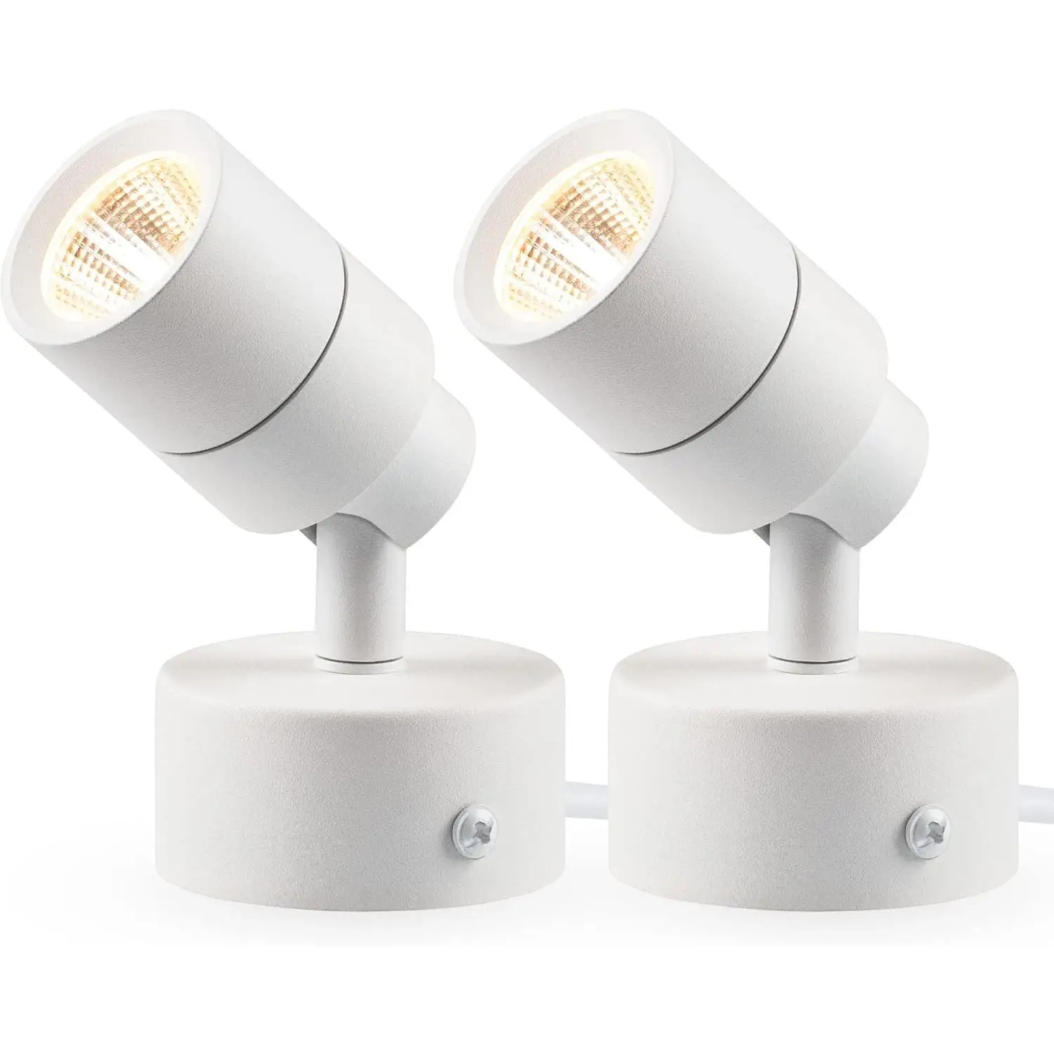 2 Pack LED Up Lights for Indoor Use Uplight, Warm White Floor Spotlight Lamp, 120V Spot Lights for Uplighting Accent Lighting, 5.9 FT Cord with Foot Switch