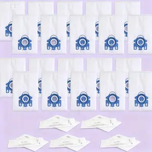 20-Pack Vacuum Bags with 5 Filters Compatible for Miele Canister Series S2 S5 S8 Classic C1 Complete C2 C3 Dust Bags Replacement Set Hypoallergenic Multi-System Fit