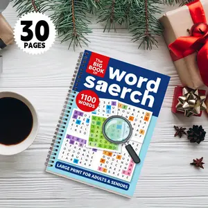 1pc Bible Word Search Book Composition Notebook Double sided Bible Verses & Scripture Designs, Devotional Notebook Christian Gift for Adults & Teens, Featuring Mary, Joseph, David, Solomon, Moses, Daniel, Peter and John