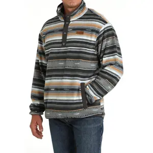 MENS CHROME PRINT 1/4 SNAP FLEECE PULLOVER