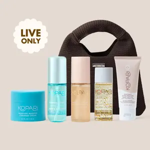 Kopari Discovery Set – 5 Mini Must-Haves Skincare Kit + Pouch
