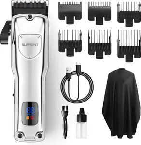 SUPRENT PRO Barbers & Home Electric Hair Clipper for men Waterproof Wet/Dry barber supplies barber accessories - Durable Comfort