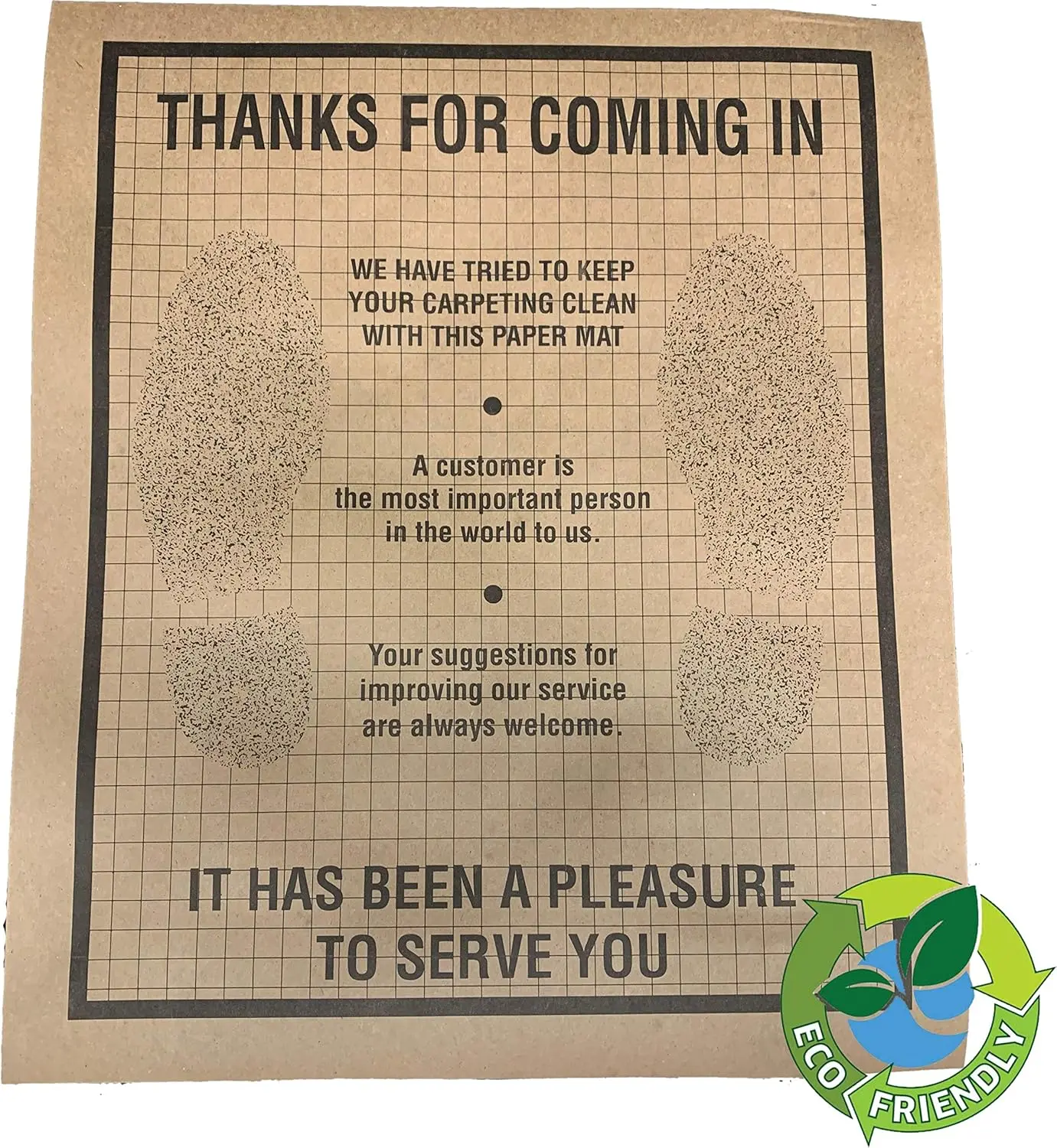 EcoShield Universal Single-Use Recyclable Paper Automotive Floor Mats, 16x20", Detailing Products, Synthetic Protection (Case of 500)