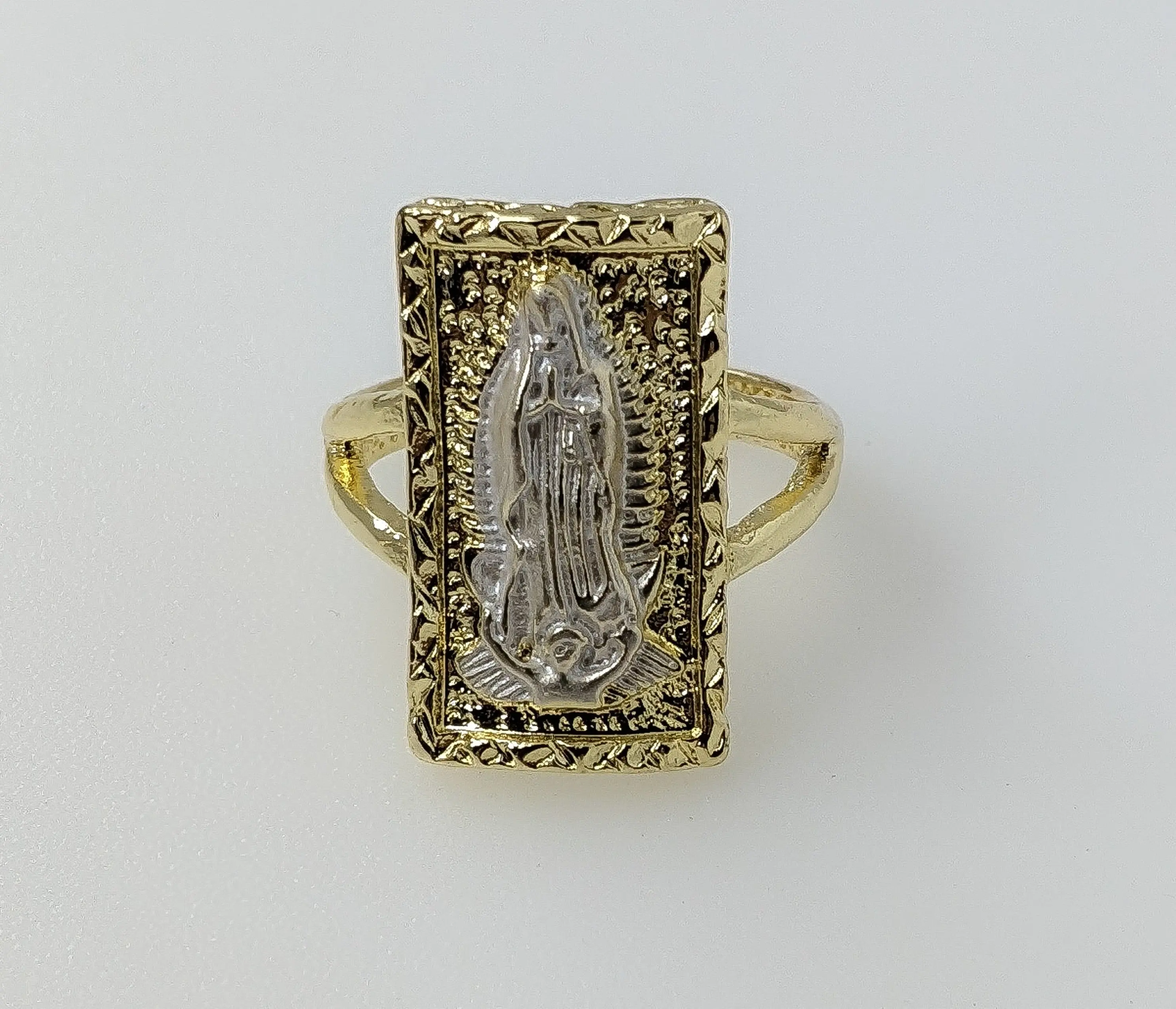 Plated Multicolor Virgin Mary Adjustable Ring