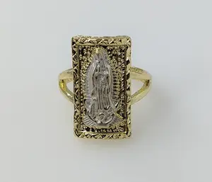 Plated Multicolor Virgin Mary Adjustable Ring
