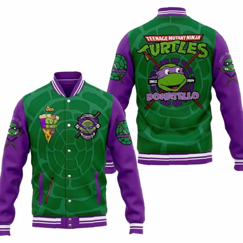 Essential Turtles Bomber Baseball Jacket, Cartoon Baseball Jacket, Movie Bomber Jacket, Comfortable Unisex Bomber, Trendy Jacket, Gift For Fan - In St
