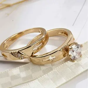 Engagement Rings - Fashion Wedding Rings for Women and Couples, Suitable for Daily Wear, Jewelry Accessories, Latest Model 2025, Set of 2