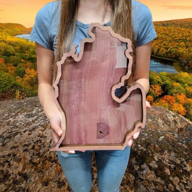 Michigan Shadow Box *Cedar Lake Superior Agates | Sea Glass Display