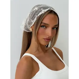 Brigette Lace Bandana White
