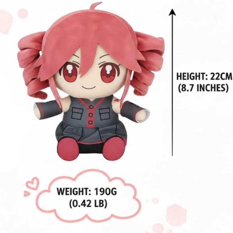 Teto Plush Virtual Singer, Doll-related products Cotton Dolls Teto Plush Dolls, Anime Merchandise Teto Cotton Dolls, Adorable Fufu Sitting Figures Perfect for desktops, bedside, pillow decorations, or birthday gifts, Soft Stuffed Doll