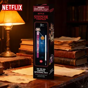 1PC Netflix Officially Licensed Stranger Things 7-Character Random One Blind Box Pens 3D Topper Spinning Stationery Halloween Christmas Gift for Desk Decoration