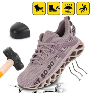 Men's & Women's Steel Toe Work Sneakers: Safety Footwear with Puncture Proof, Comfortable Rubber Sole for Industrial & Casual Use Worker Closed Boy