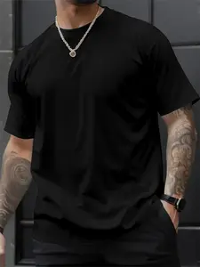 Trending Viral Minimalist Slim-Fit Fitted Basic White T-Shirt, Short, Solid Color, Slim-Fit Tailoring, Soft Cotton Blend Fabric Versatile Casual Streetwear Daily Essential Unisex Comfy Top