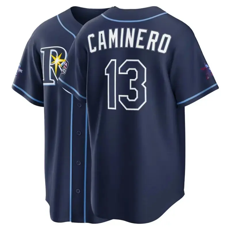 Unisex Retro V-Neck Baseball #13 Caminero Jersey 2627, Lightweight Game Day Sportswear, Classic Baseball Apparel Gift - Navy