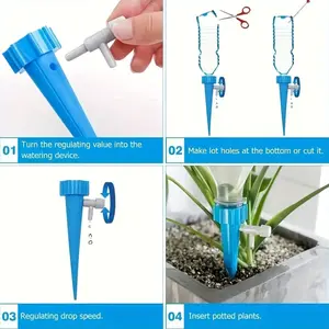 Viral 40PCS Automatic Plant Watering Drip System Adjustable Irrigation Kit for Garden Greenhouse & Vacation Plant Care Easy Install Water Saving Design