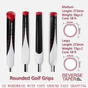 REVERSE TAPER Rounded Golf Grips Medium Large Size Golf PU Putter Grip 58R Golf Accessories