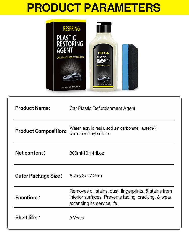 Car Plastic Restorer - Plastic Restoring Agent for Bumper & Trim Renewal