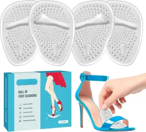 Ball of Foot Cushions (Gel Shoe Inserts), Heel Inserts for Women, Non Slip Heel Pads, One Size Fits Any