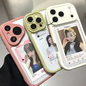 Premium 2-In-1 Cream Color Phone Case Featuring A Soft Thickened Silicone Frame And A High-Transparency Insert Panel, Blending A Luxurious Creamy Texture With Reliable Full-Body Shockproof Protection for Apple 17 16 15 14 13 12