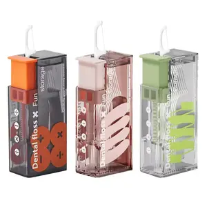 Automatic Ejectable Floss Picks Dispenser, Refillable Portable Oral Care Organizer with 10 Disposable Floss Sticks, Oral Care Supplies, Oral Care Tools