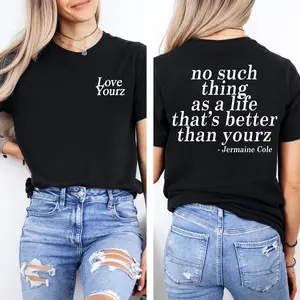 oversized tshirt women J Cole Dreamville Love Yourz Lyrics Graphic t-Shirt VERSION 2, J Cole T-shirt, Cotton tshirt swap