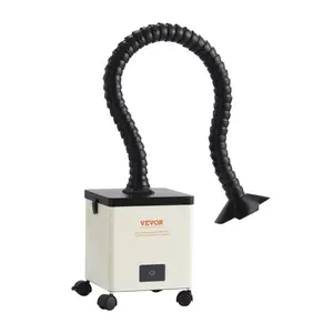 VEVOR Solder Fume Extractor, 100W Soldering Smoke Extractor with 3-Stage Filters, 240 m³/h Strong Suction Smoke Absorber and Purifier for Soldering, Engraving, Welding, Salon