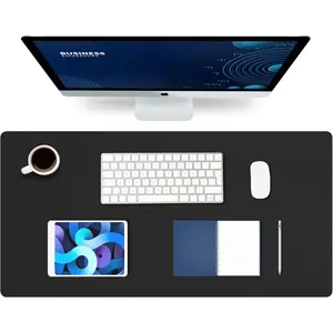 Leather Desk Mat, Large Office Pad, Laptop Mat for Desk, Protecor , Desktop Mat, Writing Pad, Blotter Pad,  Cover (31.5"x15.7", Black)