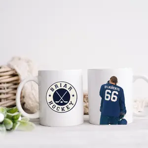 11oz Ceramic Cozy Hockey Themed Off Campus Drinking Mug Drinkware Cup
