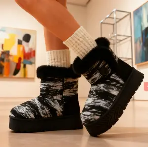 Winter New Arrival 2025 Thick-Soled Snow Boots for Women Cotton Shoes with Lining Thickened Short Boots Versatile Korean Style Comfortable Women's Shoes