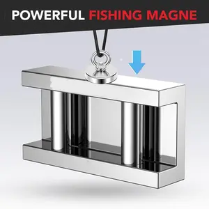 Fishing Magnet, Large Magnet Fishing Kit, Universal Magnet for River, Magnetic Fishing, Indoor, Outdoor