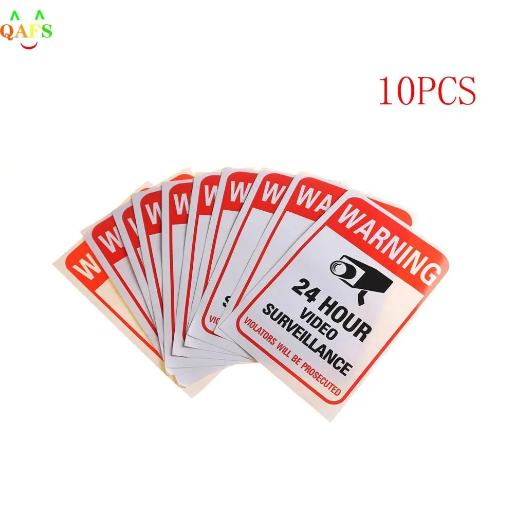 10pcs/lot Waterproof Sunscreen PVC Home CCTV Video Surveillance Security Camera Alarm Sticker Warning Decal Signs