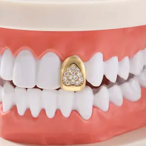 Zircon braces golden/silver love zircon braces men and women daily wear gifts