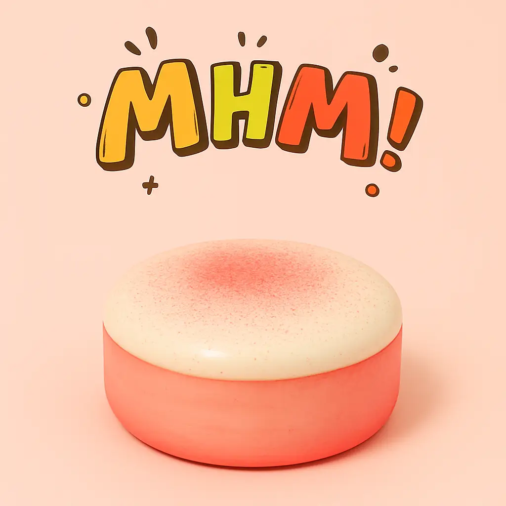 MHM Squishy White Peach Oolong Cake Children's Day Gift Slow Rebound Stress Reducing Toys