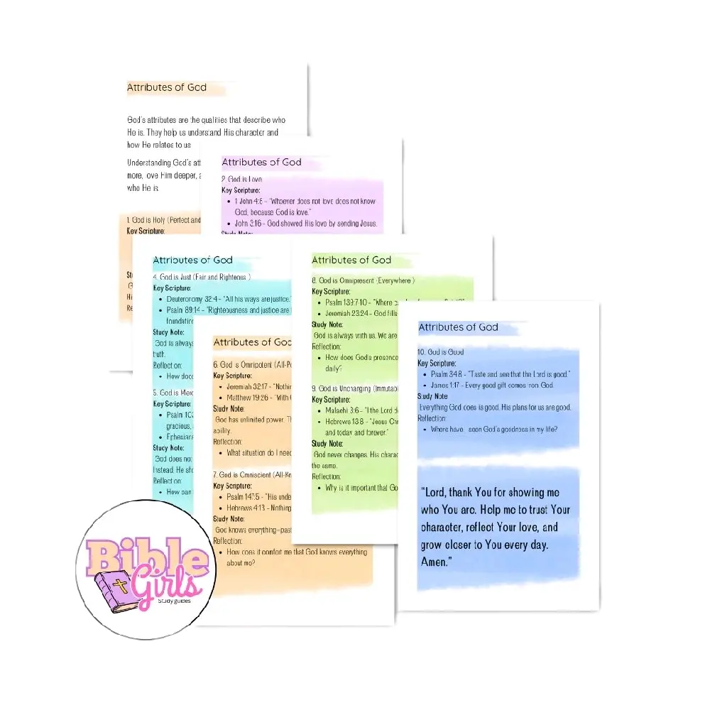 Bible Study Tip-in Attributes of God - Comprehensive Guide for Understanding God's Character and Love
