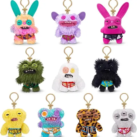 Fuggler Key Rings Series 4 Funny Ugly Monster Plush Collectible Toy Soft Material Quirky Design for Collectors