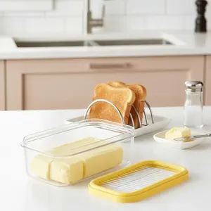 Sealed Butter Cutting Box with Lid, Household Cheese Storage Container, Dustproof and Moisture-Proof for Fridge
