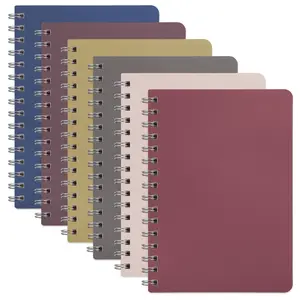 6 Pack Spiral Notebooks 6 x 8.3 Inches 80 Sheets Plastic Waterproof Cover A5 Notebook College Ruled Journals  for School Office Business and Gift