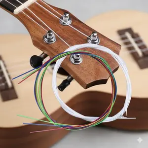 Nylon Ukulele String Set with Nano Anti-Mold Coating - Rustproof, Quick Tuning, Durable & Snag-Resistant Strings for Dorm, Camping, and Performance Use