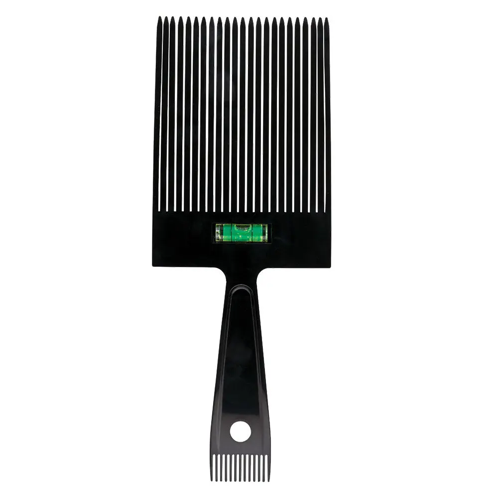 Scalpmaster Flat Top Comb with Built-in Level for Accurate Cutting, Professional Barber Fade Comb with Sideburn Styler, Barber Fade Combs