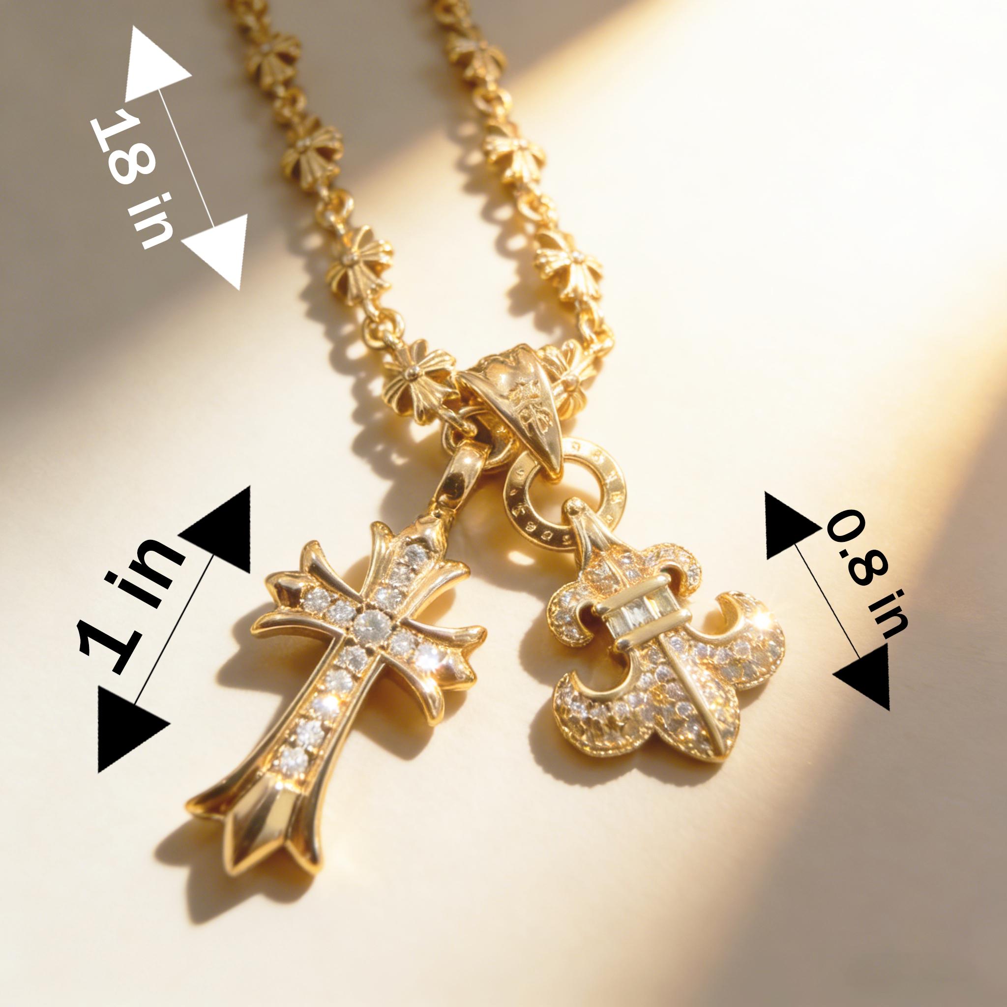 [2026 New Arrival] Gold-plated stainless steel hypoallergenic cross necklace, 18-inch diamond-encrusted clavicle chain, suitable for mothers, daughters, teenagers, and all women. Fashion jewelry with a beautiful gift box.