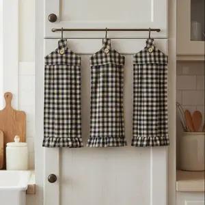 Blackstone Farm Button Loop Tea Towel Set of 3
