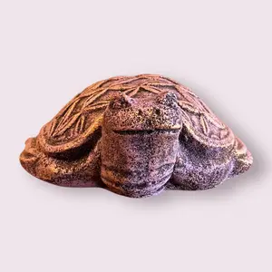 Flower of Life Turtle Volcanic Stone Statue Incense Holder