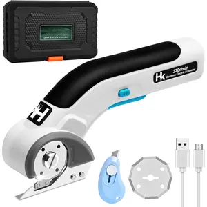 Cordless Electric , 4V Electric Box , Carpet & Cardboard  Tool with a Replacement /Charger, Rotary  for Cardboard Packages Leather Plastic