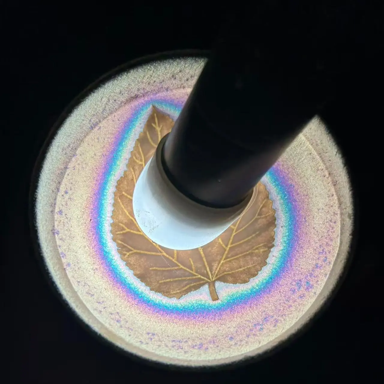 Fired Clay Jianzhan Tea Cup - Unique, 1-of-a-Kind Collectible with Traditional Candy Leaf Motif, Cultural Collector’s Item