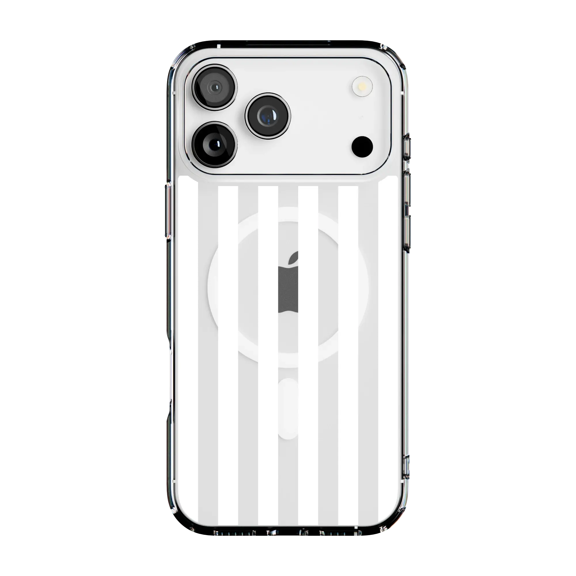 Casely iPhone 17 Pro Case | White Stripes | Sunday Best | Clear Classic Ultra-Thin Design | Compatible with MagSafe