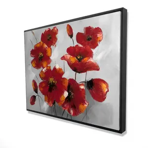 360 stand Framed Anemone Flower Botanical Print Wall Artwork, 36x48 in, Modern Floral Artistic Home Decor Decoration, Ideal Home Supplies Gift, Nature
