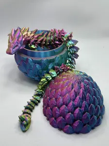 LARGE FIDGET ARTICULATED DRAGON FIGURINE WITH EGG home gift Decoration