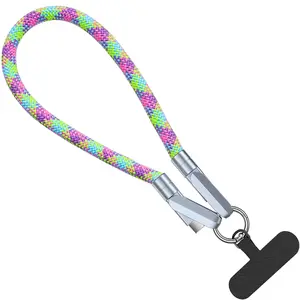 2-In-1 Mobile Phone Lanyard Charger Cable, 0.3m Wrist Strap, 1.2m Crossbody Style, 240w USB-C Fast Charging, PD to Type-C Interface