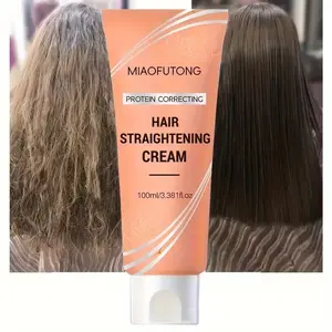 Protein Straightening Cream, Moisturizing and Smoothing, Deep Conditioning and Strengthening, Deep Hydration, Frizz Control, Non-Greasy, Suitable for All Hair Types