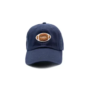 Football Patch Baseball Hat - Adjustable Classic Embroidered Cap - 100% Cotton Fabric Comfortable Cap